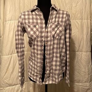 Grey and white flannel